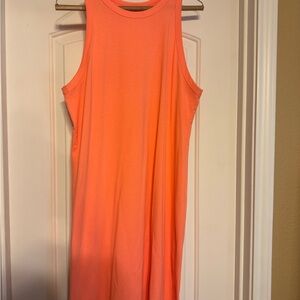 A New Day Orange Halter Sheath Midi Dress